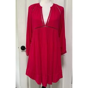 Free People Women's Pink Go Lightly Swing Dress Size Small